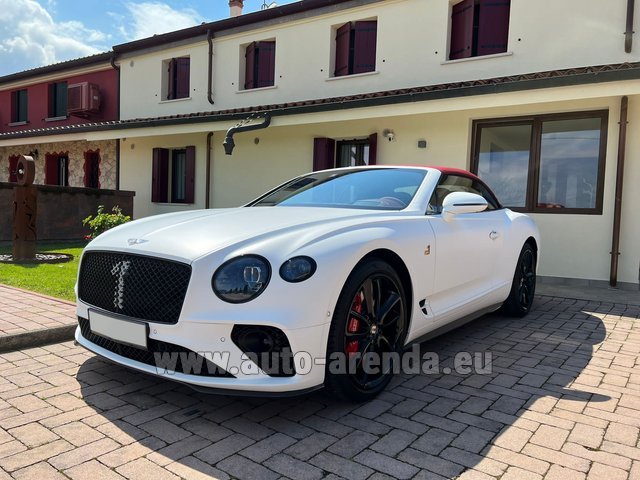 Rental Bentley Continental GTC W12 Number 1 White in Lugano