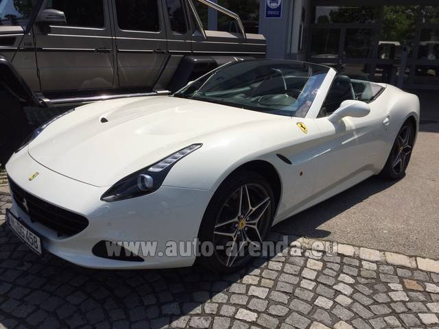 Rental Ferrari California T Cabrio White in Lugano