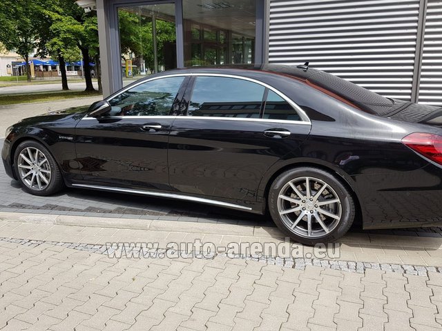 Transfer from Davos to Munich Airport General Aviation Terminal GAT by Mercedes S63 AMG Long 4MATIC car