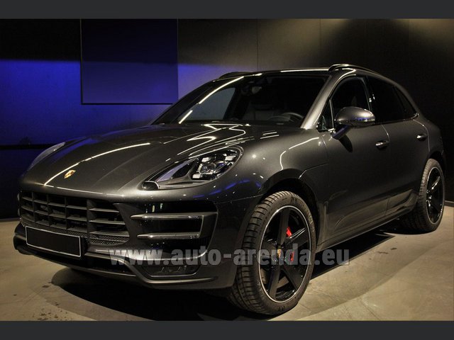 Rental Porsche Macan Turbo Performance Package LED Sportabgas in Zurich airport