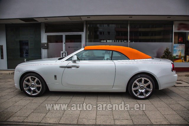 Rental Rolls-Royce Dawn White in Lausanne