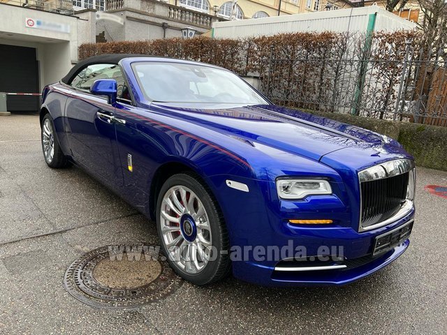 Rental Rolls-Royce Dawn (blue) in Zurich