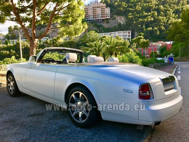 Rental Rolls-Royce Drophead White in Lugano