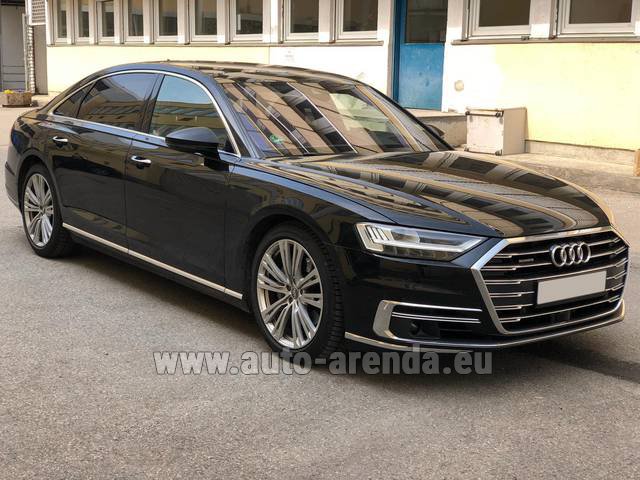 Transfer from Davos to Memmingen Airport by Audi A8 Long 50 TDI Quattro car